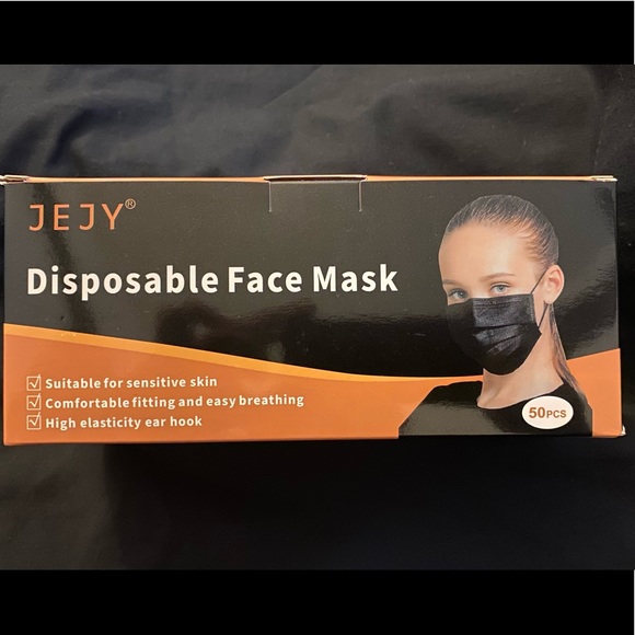 Jejy Accessories 3 5pcs For 30 Black Disposable Face Mask Poshmark